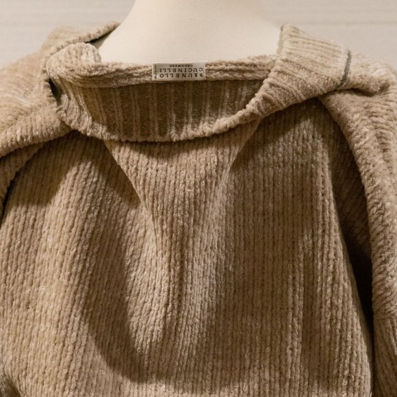 $4995 BRUNELLO CUCINELLI CASHMERE/SILK OVERSIZED V-NECK SWEATER W/ MONILI - Picture 7 of 7